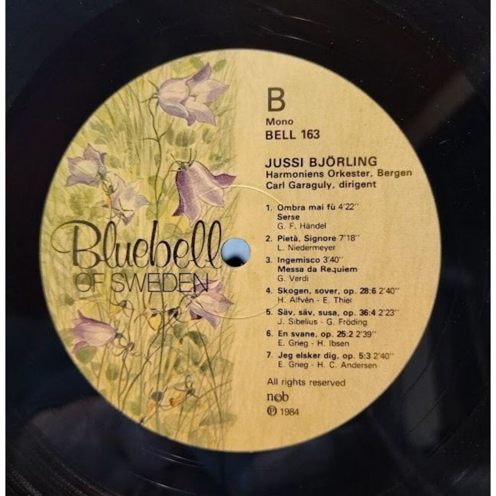 Jussi Bjorling 1984 Vinyl Record Album Live Holland 1939, Norway 1954 Bluebell - Picture 4 of 4